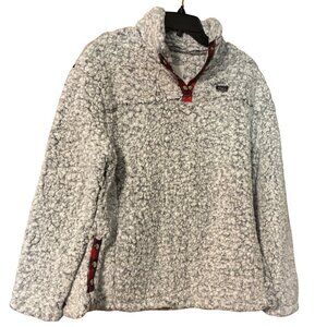 Simply Southern Gray Plush Sherpa Pullover Large